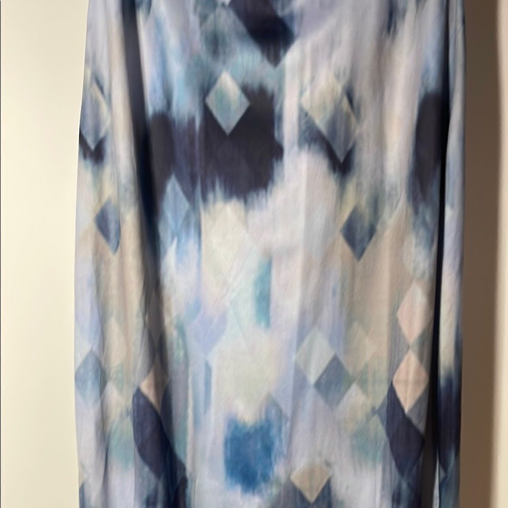 Blue Geometric Maxi skirt - Picture 3 of 9